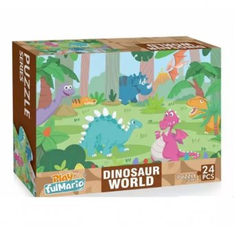 Puzzle mare 24 piese Lumea Dinozaurilor 